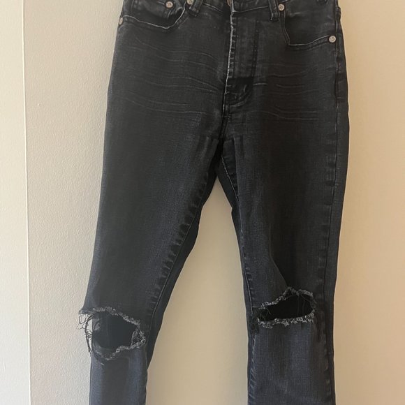 One Teaspoon Black Stretch Free birds High Waist Skinny Jeans - Picture 4 of 5